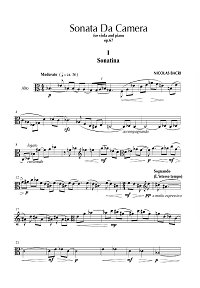 Бакри Николя - Камерная соната для альта с фортепиано - Партия альта - первая страница