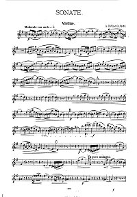 Рубинштейн - Соната для скрипки N.1 Op.13 - Партия - первая страница
